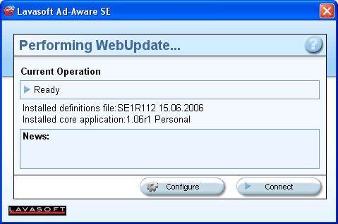 Ad-Aware Performing Webupdate
